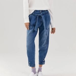 Something Navy June Tie-Waist High Rise Denim
